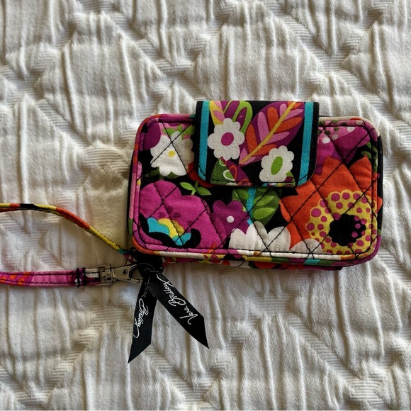 WOMENS VERA BRADLEY‎ VA VA BLOOM PATTERN IPHONE SMARTPHONE WRISTLET ZIP WALLET - Picture 2 of 6